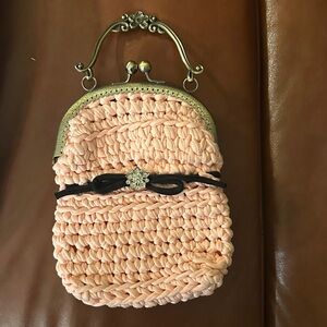 Handcrafted Pink Crochet Bag